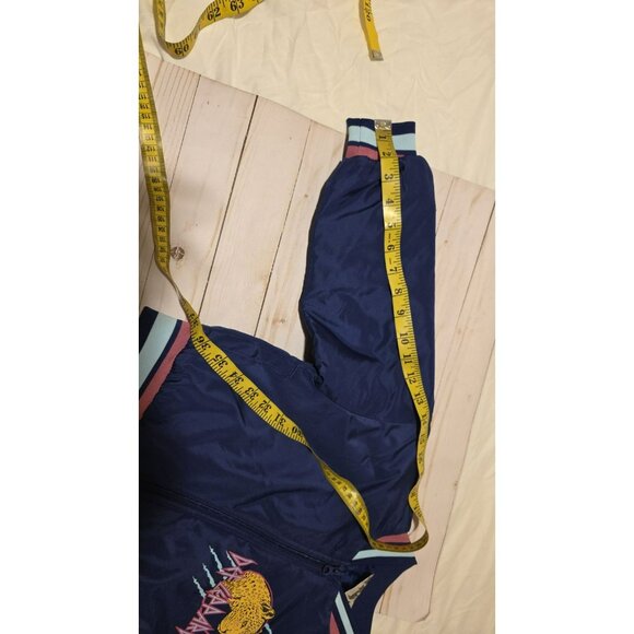 Def Leppard Jacket Girls Size 6 6x Navy Full Zip Bomber Jacket Size NWT Rock 80s - Picture 12 of 12